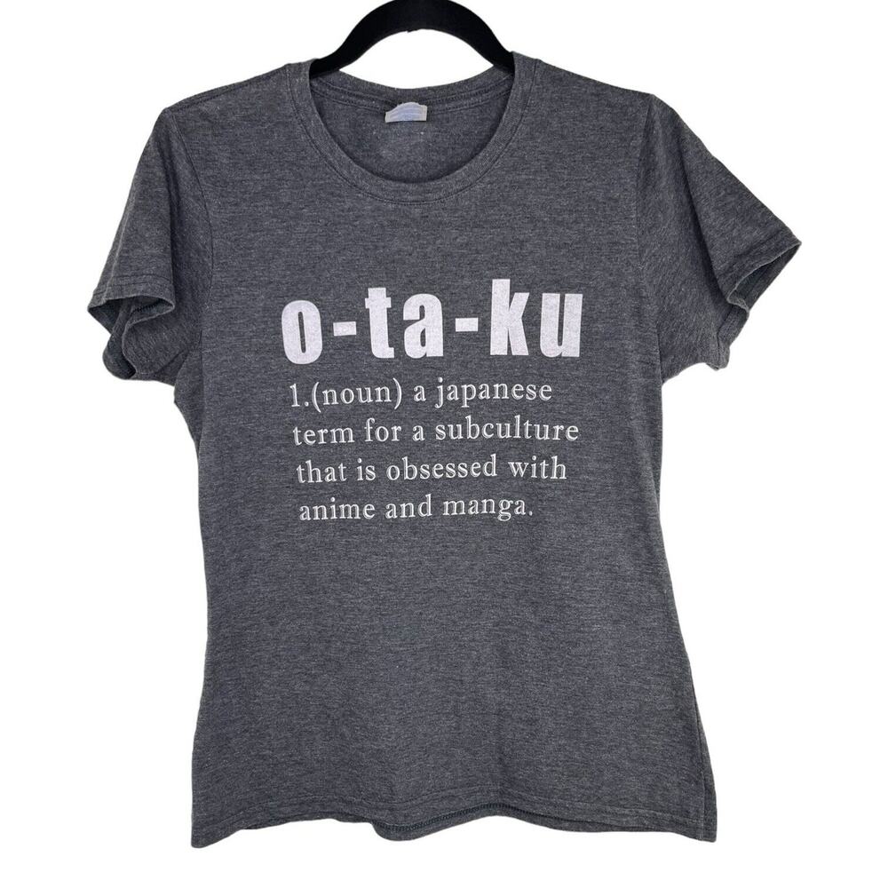 Otaku Definition‎ Women's Gray T Shirt Tee Sz Small Anime Manga